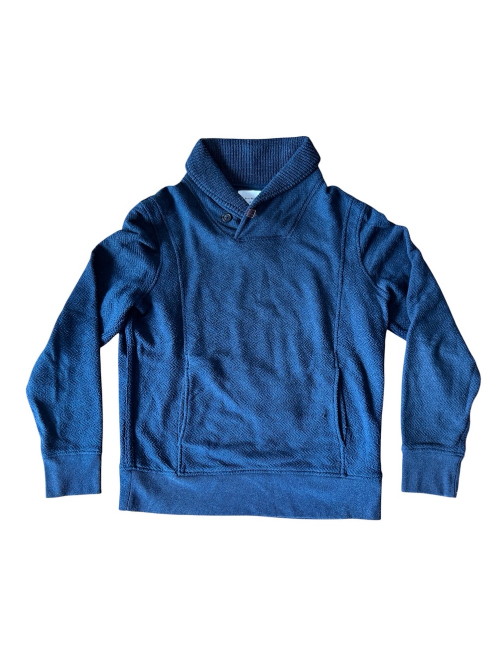 Billy Reid Mens Medium Trevor Shawl Pullover Navy Midnight Cotton Sweater